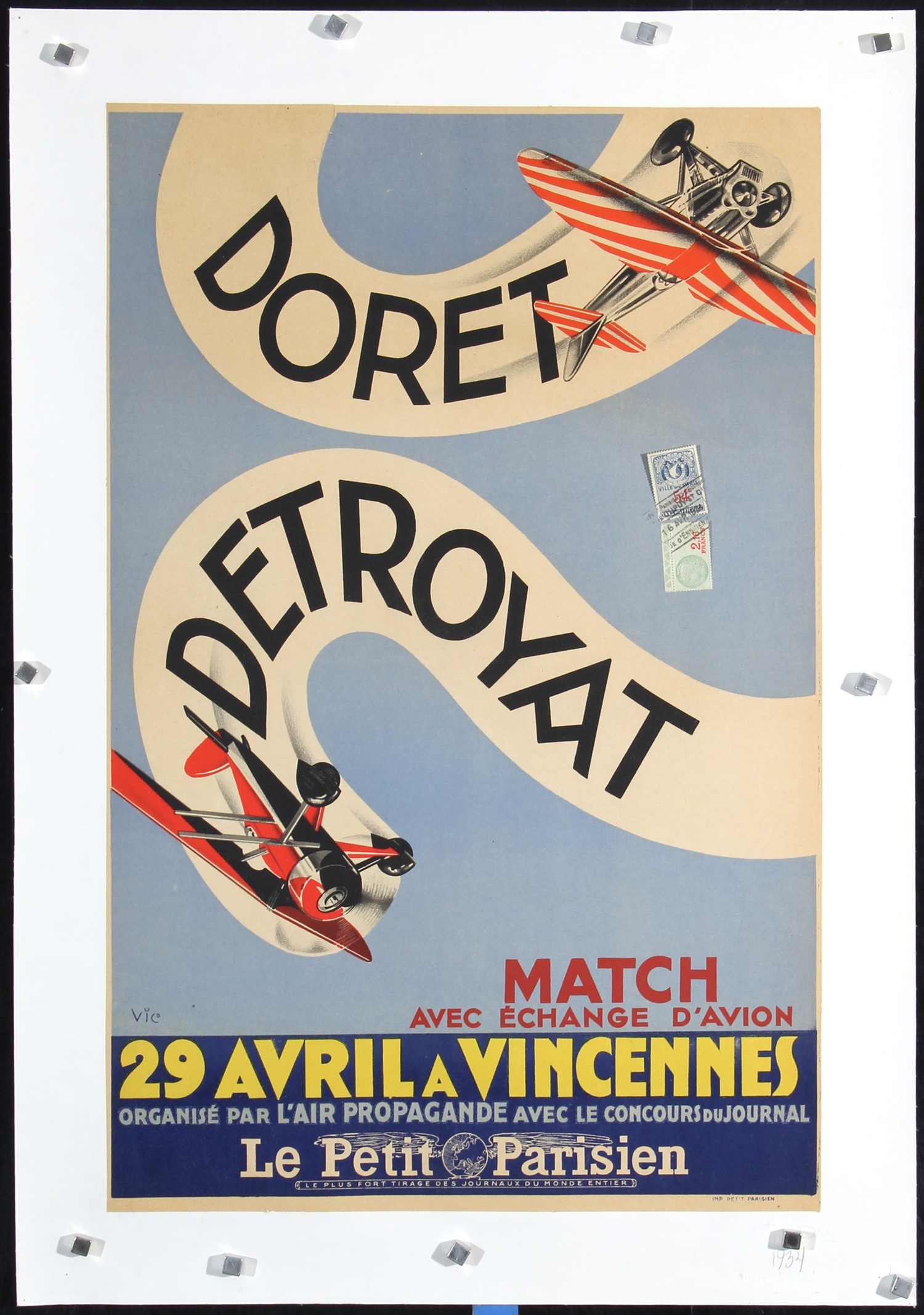 Doret - Detroyat - Echange d'Avion by Vic, 1934