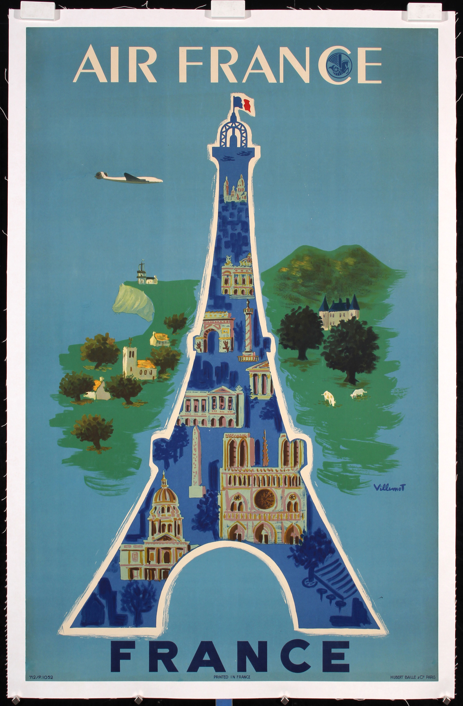 Air France Paris by Villemot, 1952