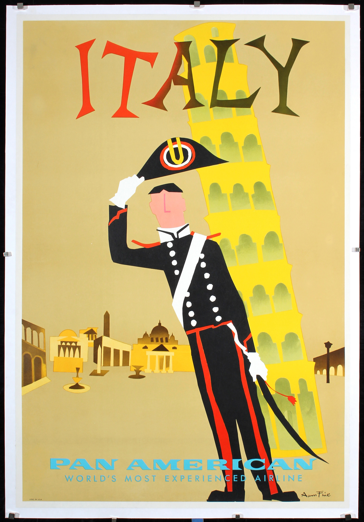 Pan Am - Italy by Aaron Fine, ca. 1958