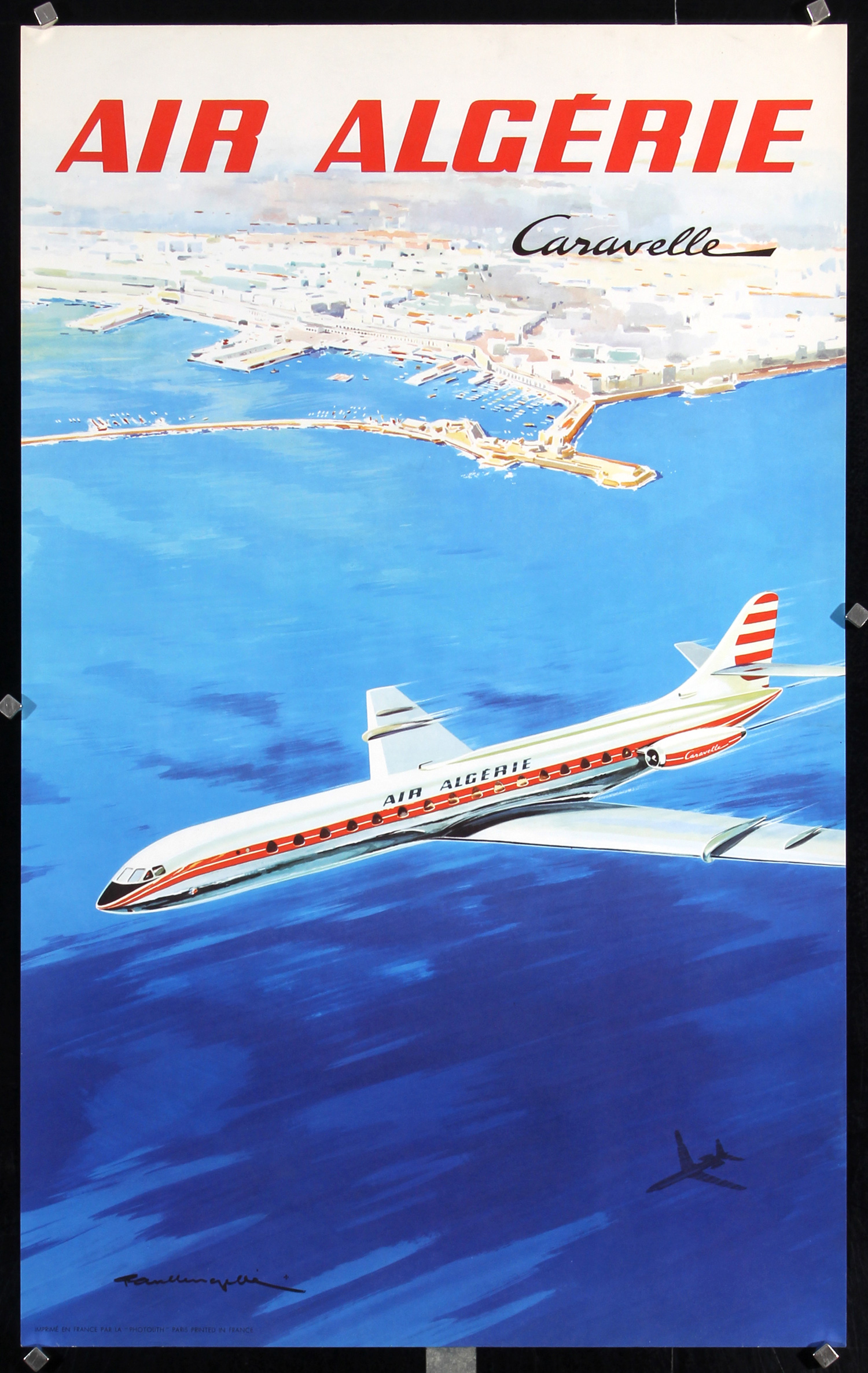 Air Algerie Caravelle , by Langelle, ca. 1955