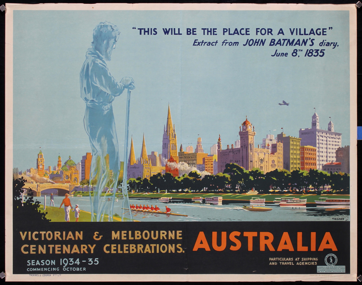 Australia - Victorian & Melbourne by Percy Trompf, 1934