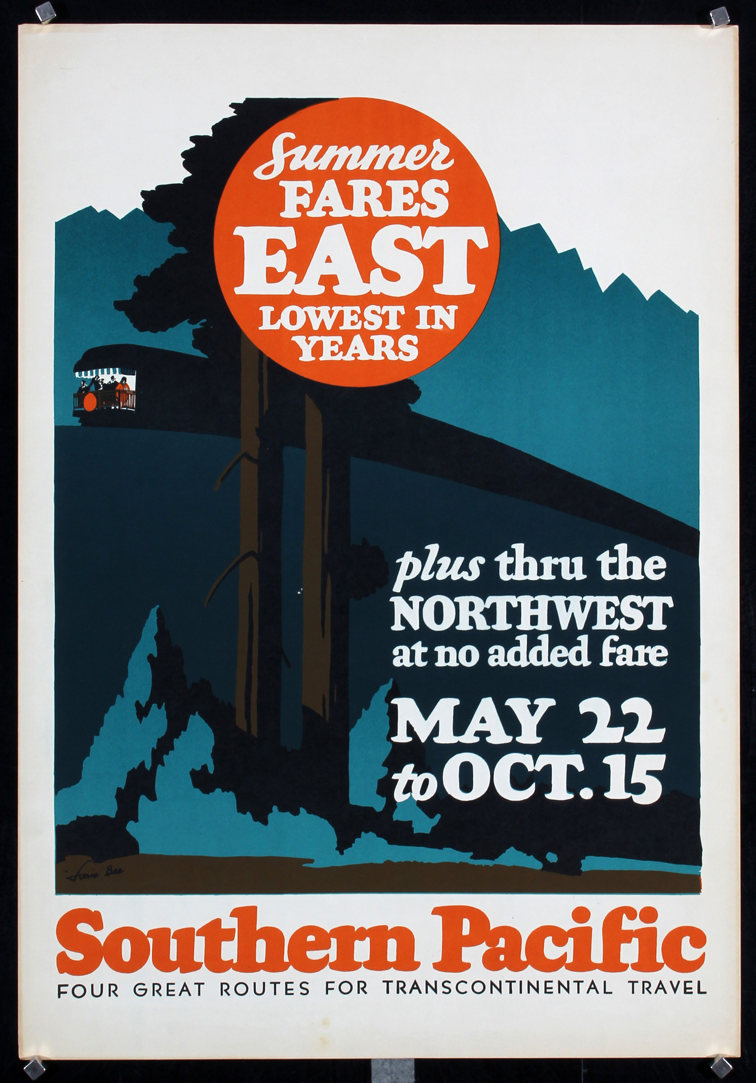 Southern Pacific - Summer Fares East, ca. 1935