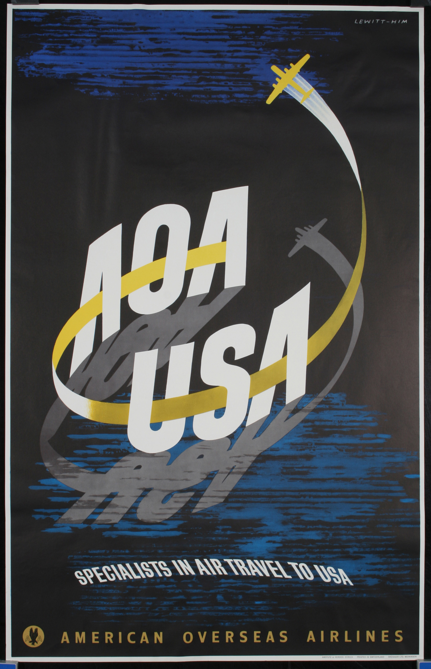 American Overseas Airlines by Lewitt & Him, 1940s