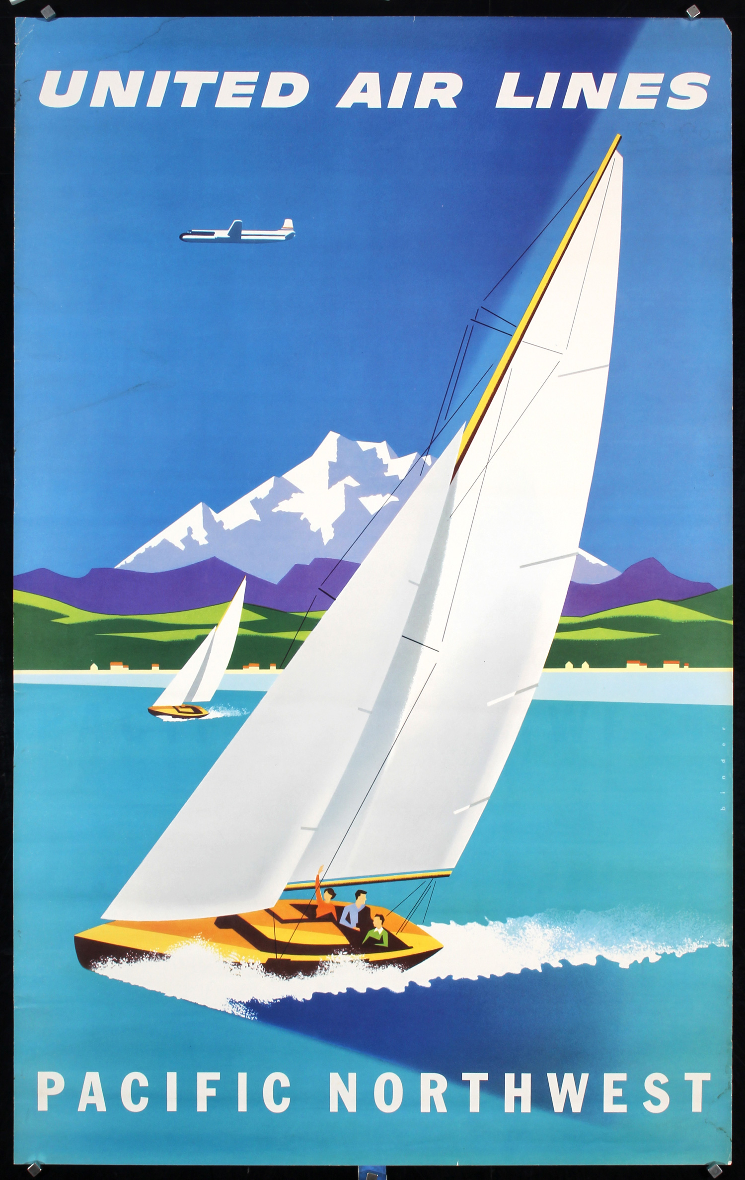 United Air Lines Pacific Northwest by Josef Binder, ca.1957