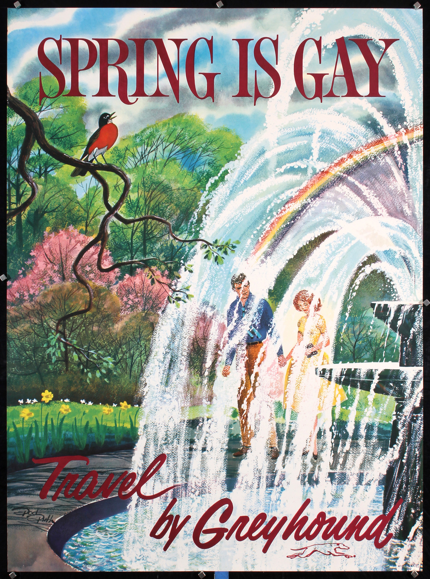 Greyhound - Spring is gay by Ruth Rod, ca. 1960