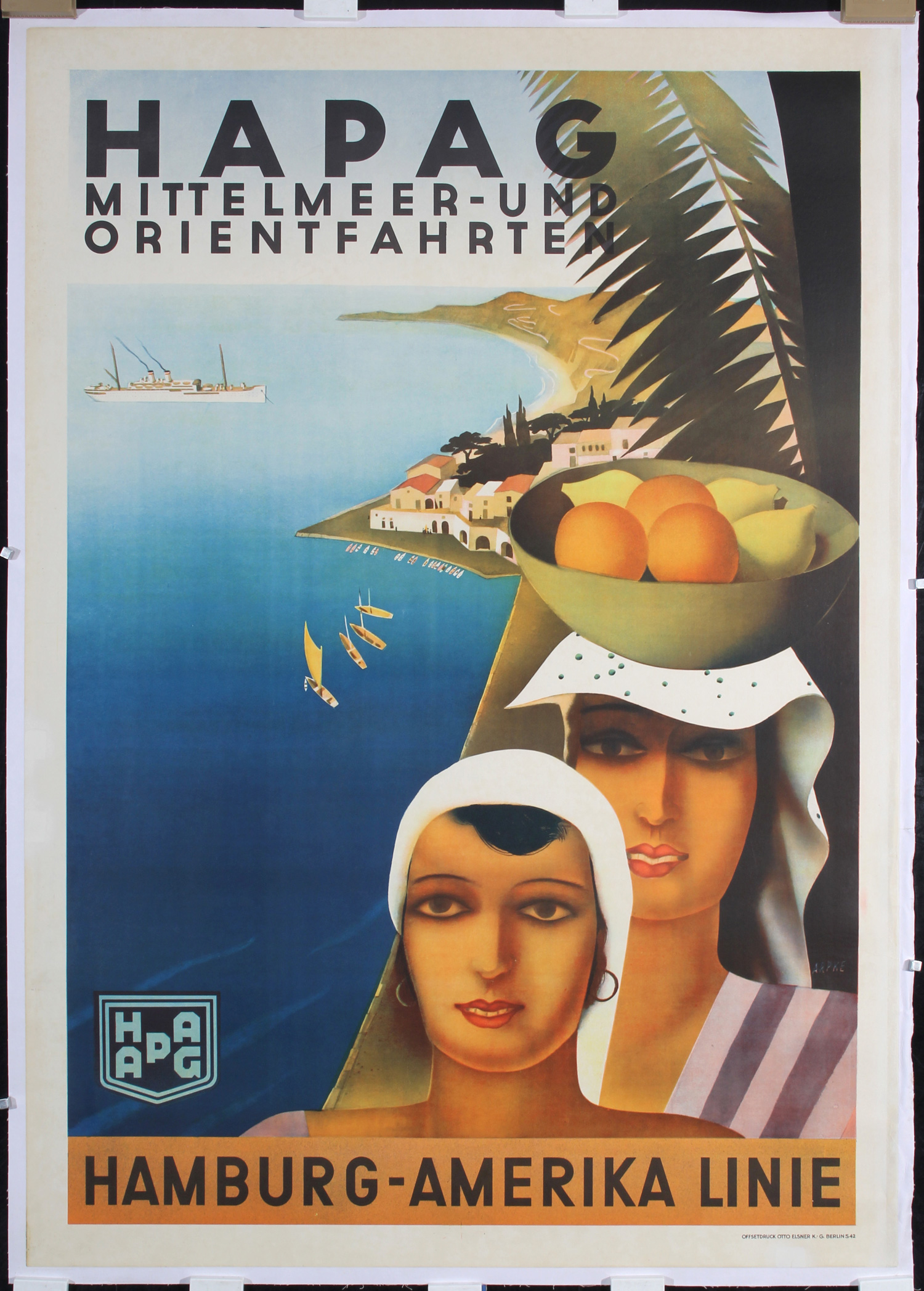 Hamburg America Line by Otto Arpke, 1930s