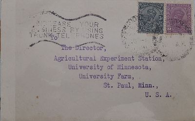 Post Card with 2 KG VI Stamps