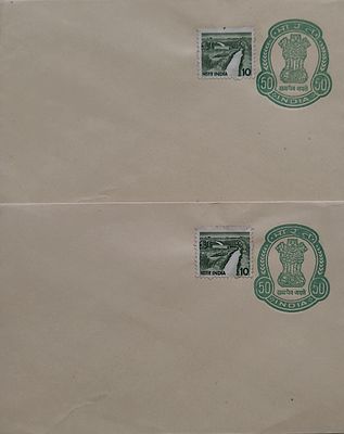 Envelop Mint 50p Mint with 10p Irrigation stamp - 2 Nos
