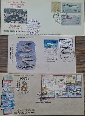 FDC - 1961, 1986, 2011 Air Mail Cover with Delivery postmark