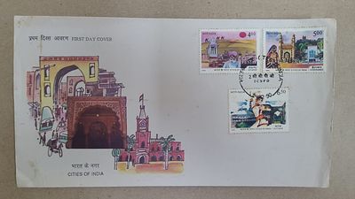 First Day Cover - 1990 - Cities of India Set of 3 Stamps - CANCELLATION - 2 CBPO