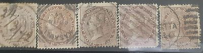 Queen Victoria :: 1 anna -- 5 used stamps