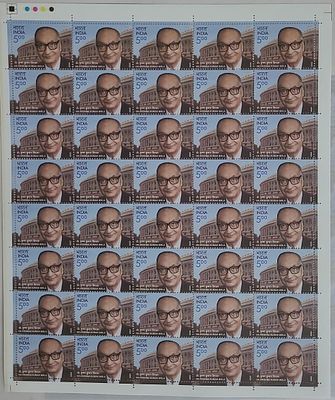 FULL SHEET :: YEAR 2009 -- PHILA No.: 2459 - K K Birla -- Containing 40 Stamps