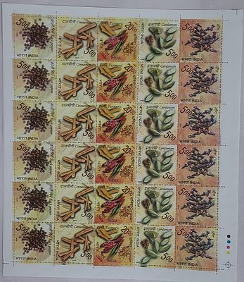 FULL SHEET :: YEAR 2009 -- PHILA No.: 2465 - Setenant Strip of 5 Spices -- Containing 6 Stamps