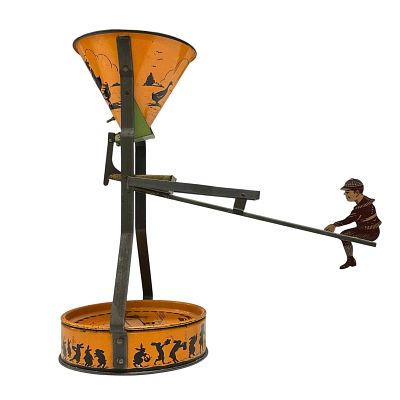 Lot 92 - Sandy Andy Flossie Fisher Tin Sand Dump Toy - Wolverine