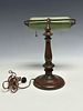 Handel Green Mosserine Desk Lamp. Early 20th century desk or piano lamp. A Mosserine Handel 6025 Image - 5