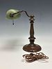 Handel Green Mosserine Desk Lamp. Early 20th century desk or piano lamp. A Mosserine Handel 6025 Image - 6
