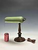 Handel Green Mosserine Desk Lamp. Early 20th century desk or piano lamp. A Mosserine Handel 6025 Image - 18