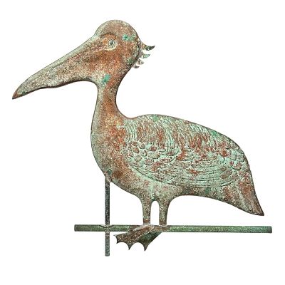 American Folk Art Full Body Pelican Copper Weathervane. Early 20th century copper folk art full 