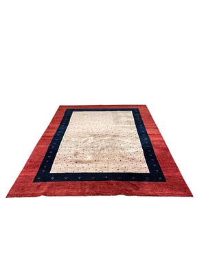 Hand knotted Art Deco Indo Gabbeh Carpet - 9.5ft x 6.8ft. A fine early 20th century hand tied 