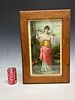 Victorian "Esther at the Wall" Framed Print. Victorian era framed print titled "Esther at the Image - 8