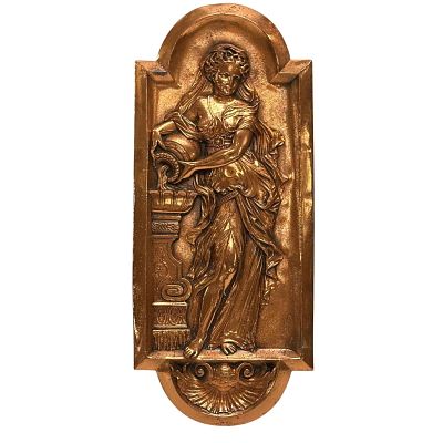 Danaides of Argos Copper Wall Art Plaque. Neo-Grec Victorian Danadies of Argos "Water" raised 