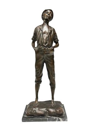 Bronze Sculpture "Whistling Boy" after Karl Kowalczewski. After Karl Kowalczewski (Poland 