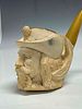 Meerschaum Pipe and Scrimshaw Sperm Whale Resin. Vintage Meerschaum hand carved "Cavalier" pipe Image - 15