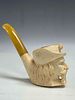 Meerschaum Pipe and Scrimshaw Sperm Whale Resin. Vintage Meerschaum hand carved "Cavalier" pipe Image - 16