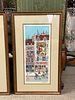 Pair of Josef Farhi (Israel,1933-1997) AP Serigraphs. A pair of French style street scenes Image - 7
