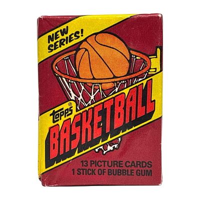 1981-82 Topps Basketball Unopened Wax Pack. Sealed and unopened wax pack from the issue that 