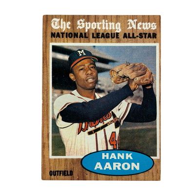 1962 Topps #394 Hank Aaron All-Star Card. EXMT card of the Braves home run hero! Tough border 