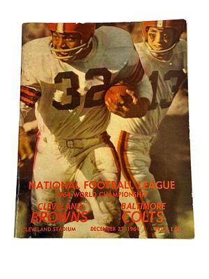 1964 Cleveland Browns Championship Game Program. Unscored program from the Browns victory over 
