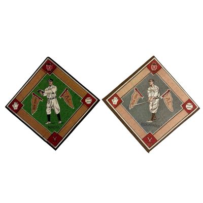1914 B18 Blankets Roger Peckinpaugh and Fritz Maisel New York Yankees. Two different tobacco 