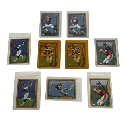 1998 Topps Football Rookie Cards w/ Peyton Manning and Randy Moss. A total of (9) draft pick 