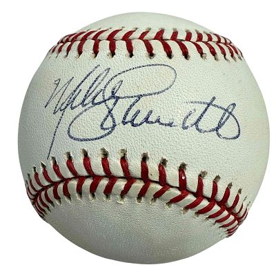 Mike Schmidt Autographed Baseball JSA. Official Leonard Coleman baseball signed on the sweet 