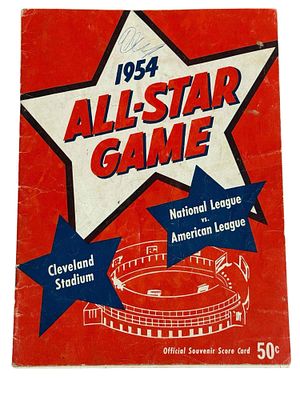 1954 All-Star Game Program Cleveland Indians. Program from the mid-summer classic that was 