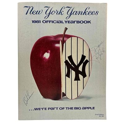 1981 New York Yankees Yearbook Autographed Bob Lemon and Dave Righetti. 1981 was a strike year 