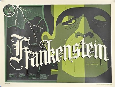 Frankenstein #150/230 Art Print by Tom Whalen. Quantity: 1 Year: 2013 Condition: Excellent 