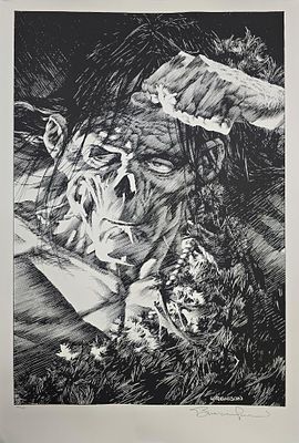 Frankenstein #143/250 Signed Art Print by Bernie Wrightson, First Run. Quantity: 1 Year: 2013 