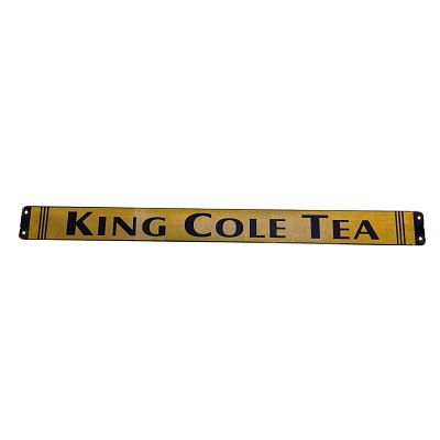 1940s King Cole Tea Porcelain Door Advertising Sign. First half of the 20th century King Cole 