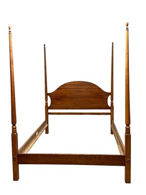 Cherry Four Poster Queen Size Bed - Late 20th Century. Cherry, Americana style 4 poster bed. 