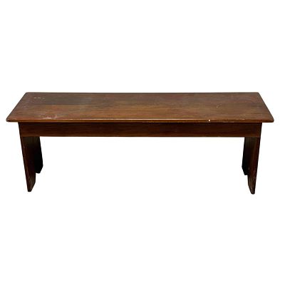 4ft Country Primitive Style Farmhouse Bench. Craftsman pine harvest table or hall country bench 
