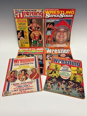 1972 to 1979 Pro Wrestling Magazines (6). Including; 1972 Victory Sports #3, 1976 Victory Sports 