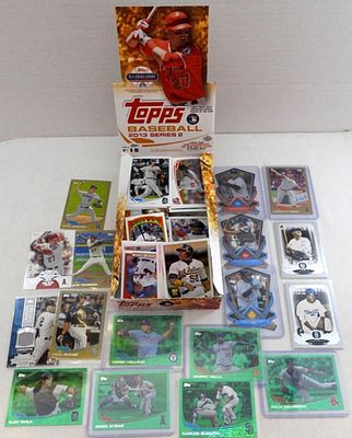 2013 TOPPS BASEBALL SER 2 BOX. OPENED with ALL THE GREAT FINDS in TOP LOAD HOLDERS - JACKIE 