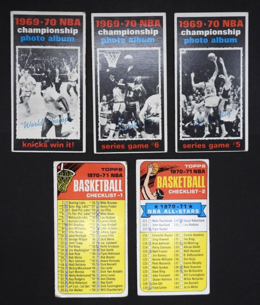 (3) TOPPS 69-70 NBA CHAMP PHOTO BASKETBALL CARDS +. 3 CHAMPIONSHIP PHOTO ALBUM CARDS #172 GAME 