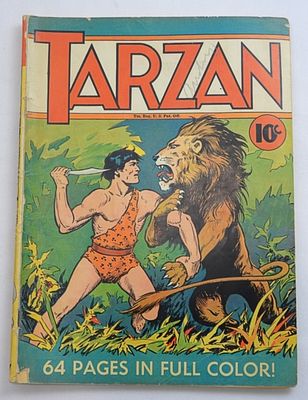 1940 TARZAN 10c COMIC No 20. (1) PAGE TORN in CENTER of BOOK about 4" - OVERALL NICE VINTAGE 