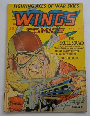 1941 WINGS COMICS No 13 FIGHTIN ACES. COVER DETACHED