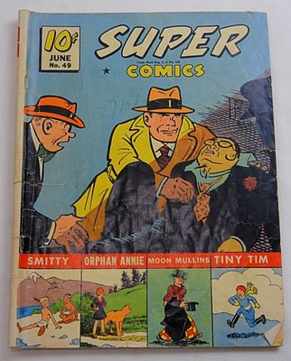 1942 SUPER COMICS 10c ISSUE No 49. DICK TRACY, HAROLD TEEN, SMITTY & MORE