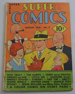1938 SUPER COMICS 10c ISSUE No 4. DICK TRACY, THE GUMPS, LITTLE JOE & MORE