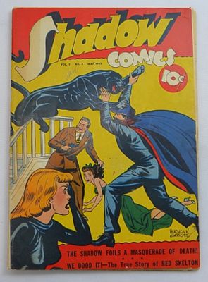 1943 SHADOW COMICS No 2 PRE-CODE. ONE STAPLE ONLY - VG/GOOD